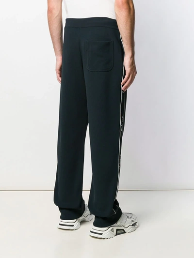 Shop Valentino Logo-tape Track Pants In Blue