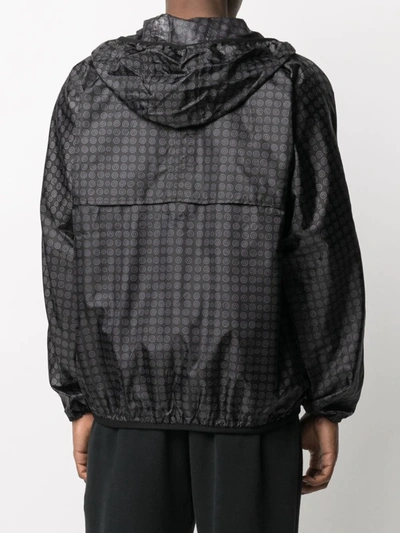 10 Corso Como Graphic-print Hooded Raincoat In Schwarz