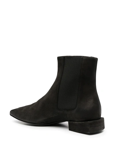 Shop Uma Wang Square Toe Ankle Boots In Black