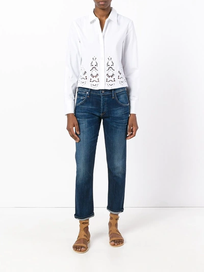 Citizen Of Humanity Citizens Of Humanity Palma High Rise Ankle Straight Jeans In Ambry In Animal Print