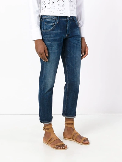 Citizen Of Humanity Citizens Of Humanity Palma High Rise Ankle Straight Jeans In Ambry In Animal Print