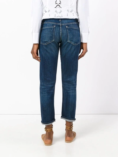 Citizen Of Humanity Citizens Of Humanity Palma High Rise Ankle Straight Jeans In Ambry In Animal Print