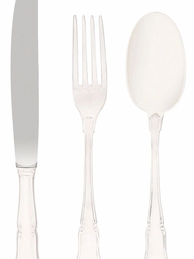 Dolce & Gabbana 4 Piece Cutlery Set In Silver