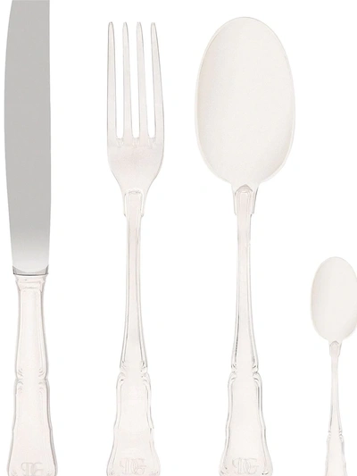 Dolce & Gabbana 4 Piece Cutlery Set In Silver