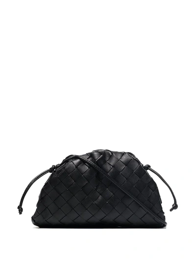 Shop Bottega Veneta The Mini Pouch Intrecciato Bag In Black