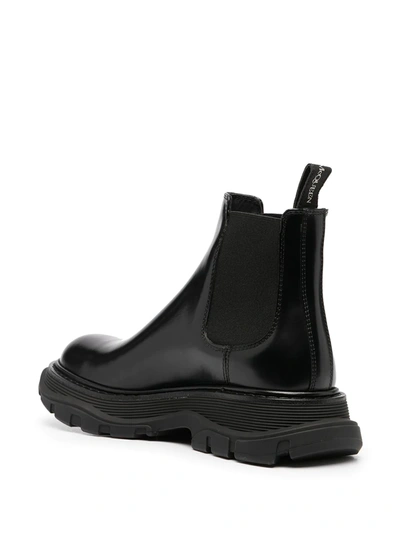 Shop Alexander Mcqueen Chunky Sole Chelsea Boots In Black