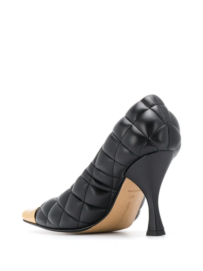 Shop Bottega Veneta Toe Cap Padded Pumps In Black