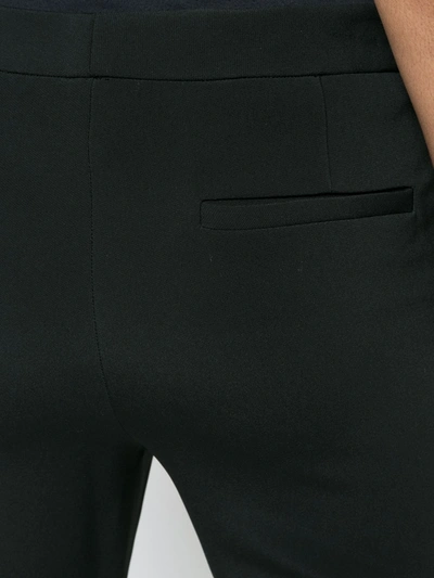 Adam Lippes Stretch Cady Cigarette Trousers With Pintuck In Black