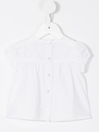 Shop Tartine Et Chocolat Embroidered Details Blouse In White