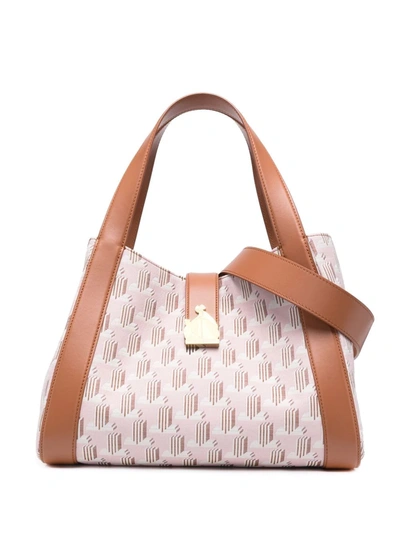 Shop Lanvin Mother And Child Graphic-print Tote Bag In Pink