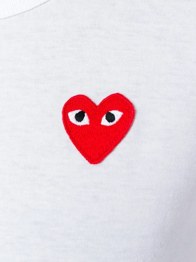 Shop Comme Des Garçons Play Logo-print Cotton T-shirt In White