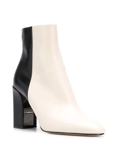 Shop Nicholas Kirkwood Elements 85mm Two-tone Ankle Boots In Neutrals