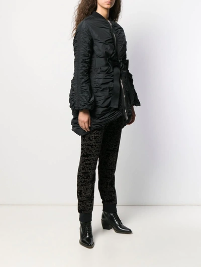 Shop Giambattista Valli Ruched Coat In Black