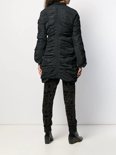 Shop Giambattista Valli Ruched Coat In Black