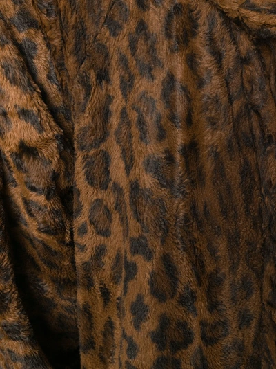 Pre-owned Fendi 1970s Leopard Print Oversized Coat In Brown