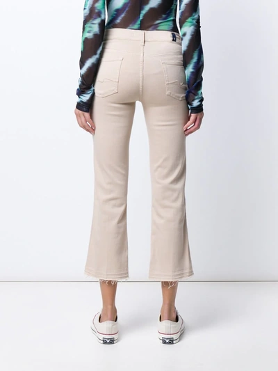 Shop 7 For All Mankind Slim-fit Cropped Jeans In Neutrals