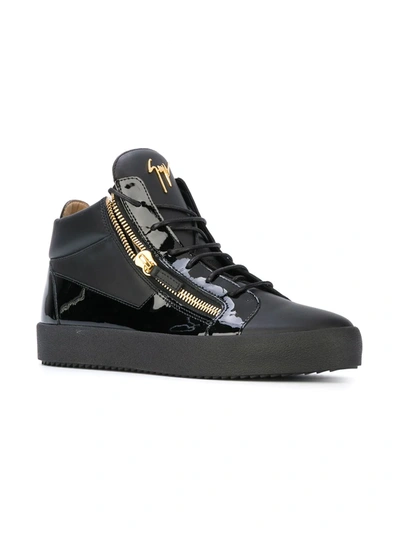 Shop Giuseppe Zanotti Kriss Mid-top Sneakers In Black