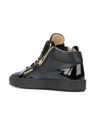 Shop Giuseppe Zanotti Kriss Mid-top Sneakers In Black
