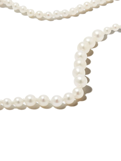 Shop Sophie Bille Brahe 14kt Yellow Gold Peggy Pearl Mini Necklace