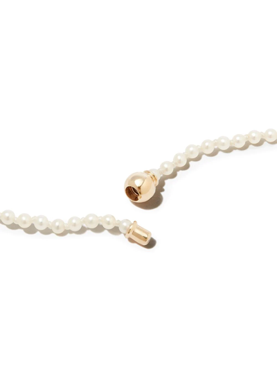 Shop Sophie Bille Brahe 14kt Yellow Gold Peggy Pearl Mini Necklace