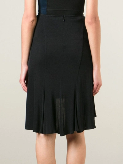 Pre-owned Versace Fluid Flared Skirt In Black