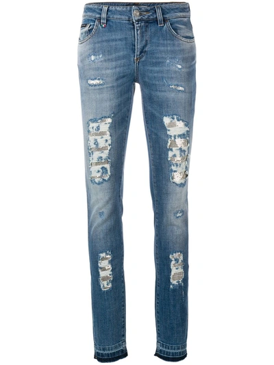 Shop Philipp Plein Fix You Morgan-fit Jeans In Blue