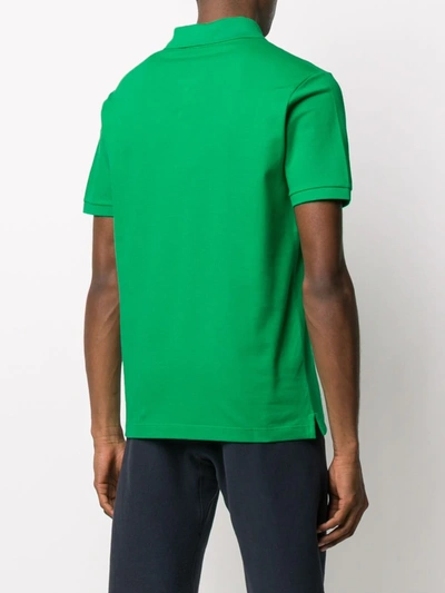Shop Paul & Shark Logo Patch Polo Shirt In Green