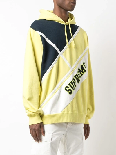 Shop Supreme Logo Print Hoodie In Yellow