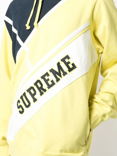 Shop Supreme Logo Print Hoodie In Yellow