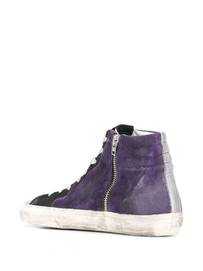 Shop Golden Goose Slide Sneakers In Purple