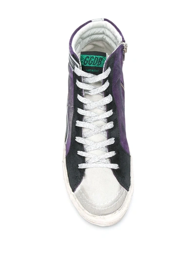 Shop Golden Goose Slide Sneakers In Purple