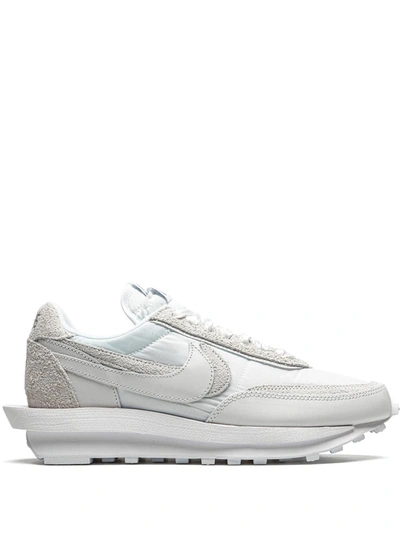 Shop Nike X Sacai Ldwaffle "white Nylon" Sneakers