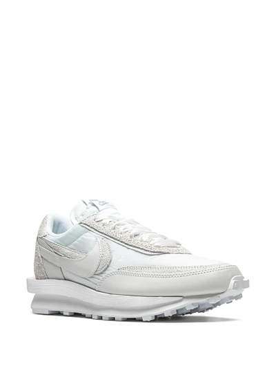 Shop Nike X Sacai Ldwaffle "white Nylon" Sneakers