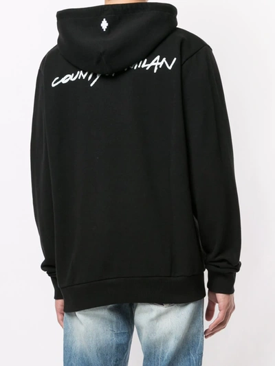 Shop Marcelo Burlon County Of Milan Fools Tongue Print Hoodie In Black