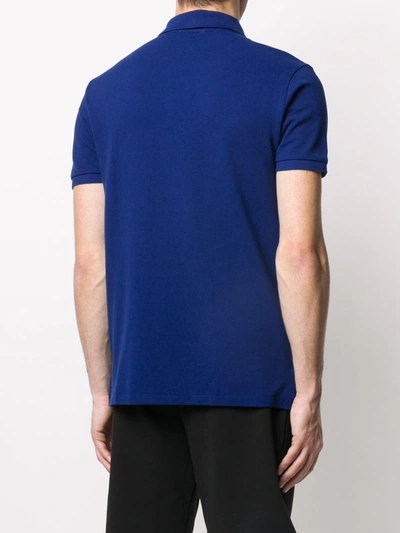 Polo Ralph Lauren Cotton Polo Shirt With Embroidered Logo In Blue
