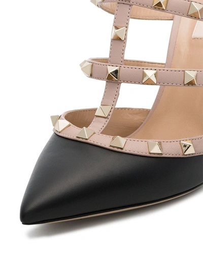 Shop Valentino Rockstud Mules In Neutrals