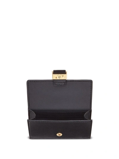Fendi Ff Pattern Card Case In Black