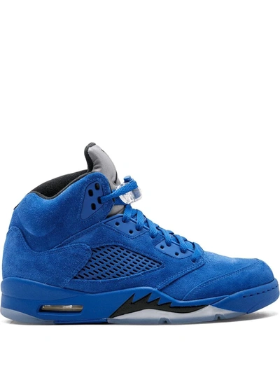 Shop Jordan Air  5 Retro "blue Suede" Sneakers
