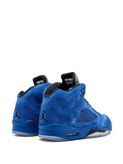 Shop Jordan Air  5 Retro "blue Suede" Sneakers