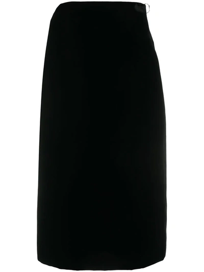 Shop Saint Laurent High-rise Pencil Skirt In Black
