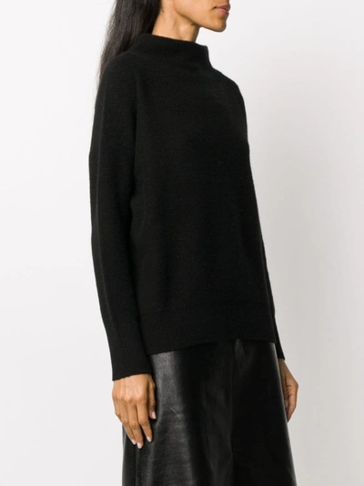 Vince Dropped Shoulder Jumper In Black
