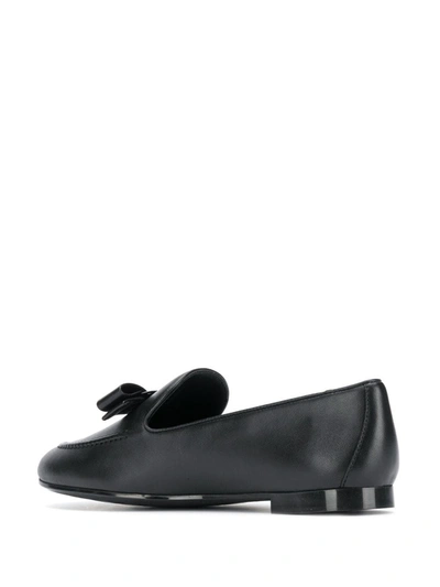 Ferragamo Vara Bow Loafers In Black
