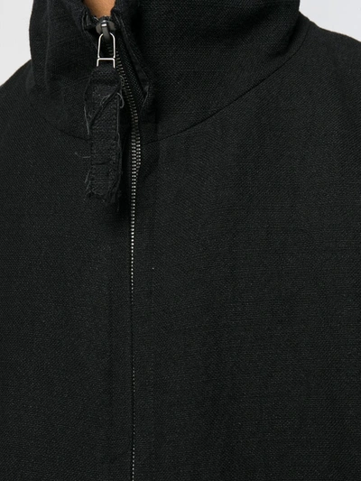 Shop Individual Sentiments Woven Straight Fit Coat In Black