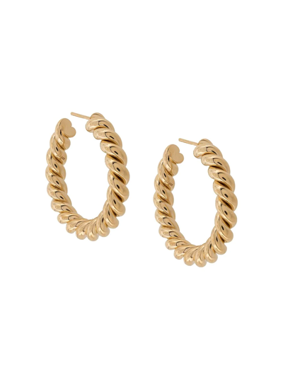 Shop Isabel Lennse Medium Twisted Loops In Gold