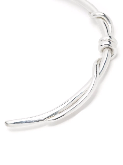Shop Annelise Michelson Adam & Eve Wire-detail Necklace In Silver
