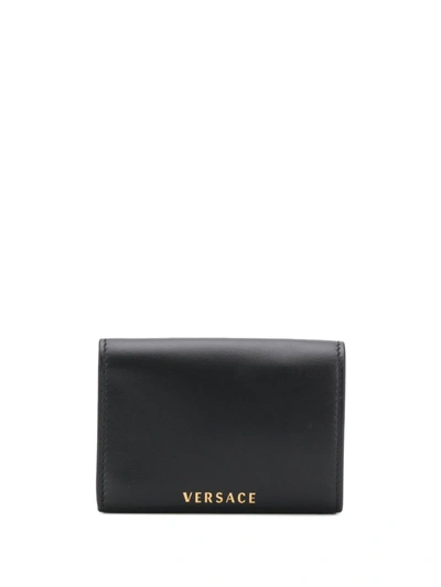 Shop Versace Small Virtus Purse In Black