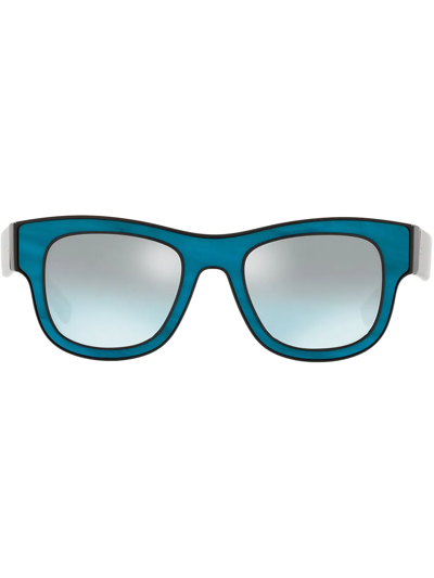 Shop Dolce & Gabbana Square-frame Mirrored Sunglasses In Blue