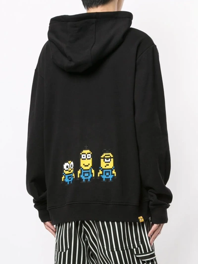 Shop Mostly Heard Rarely Seen 8-bit X Minions Tiny Back Together 8-bit Hoodie In Black
