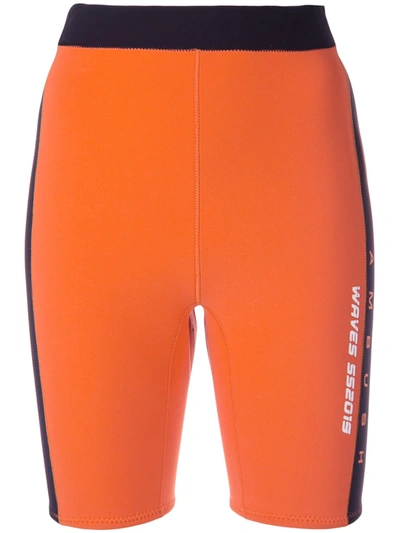 Shop Ambush Two-tone Cycling Shorts In Orange
