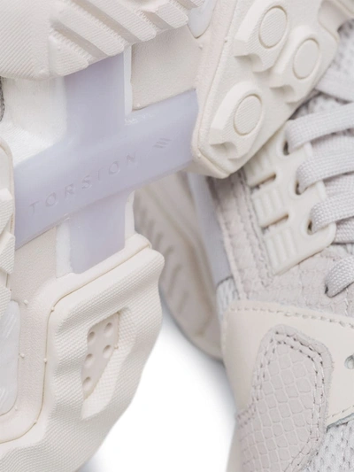 Shop Adidas Originals Zx Torsion Sneakers In Grey